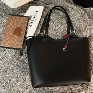 Coach Polished Pebble Leather Day Tote with Wristlet
